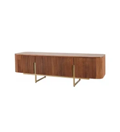 Stolik pod TV NAGOJA 160 cm drewno mango brąz