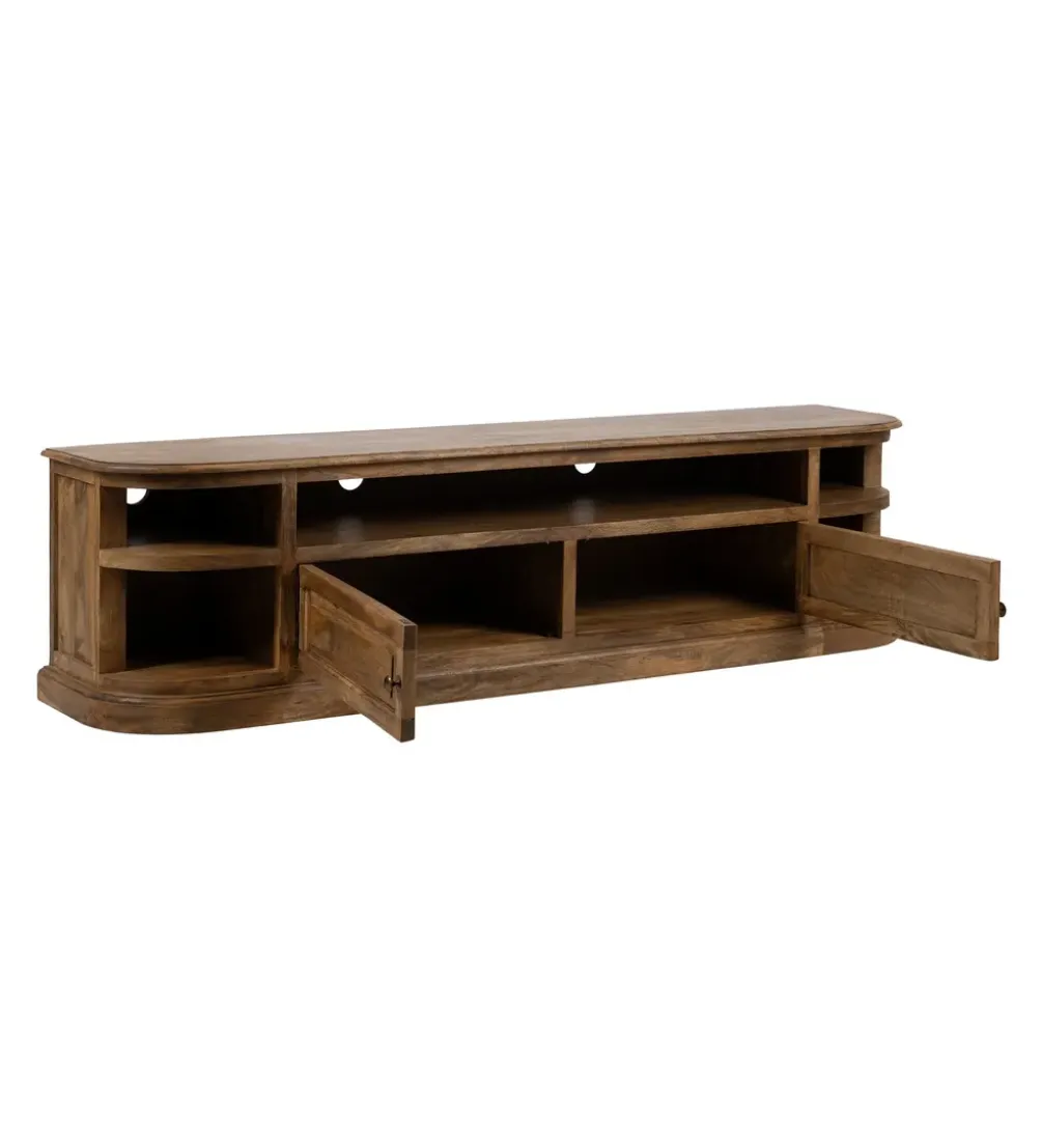 Stolik pod TV NETERO 198 cm drewno mango