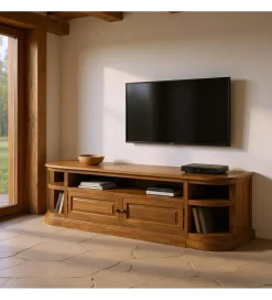 Stolik pod TV NETERO 198 cm drewno mango