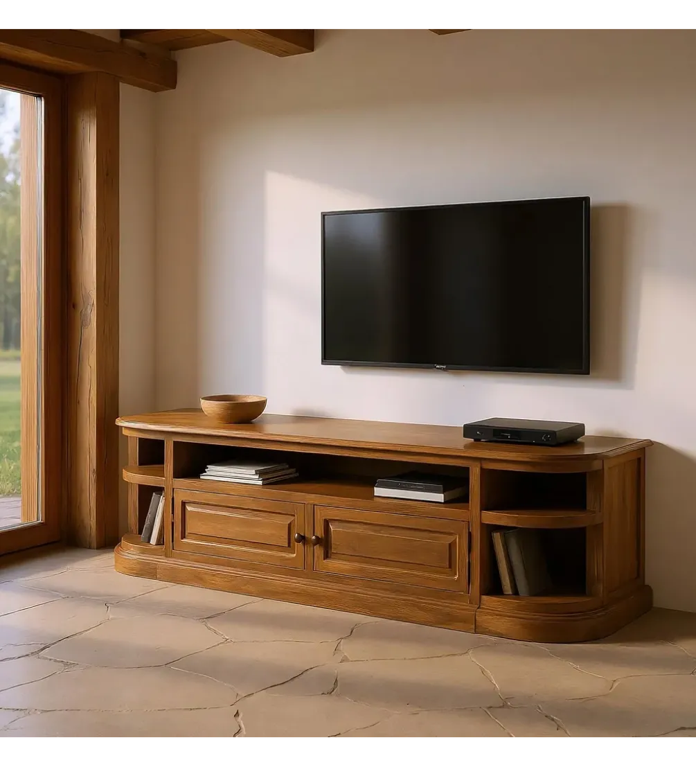 Stolik pod TV NETERO 198 cm drewno mango