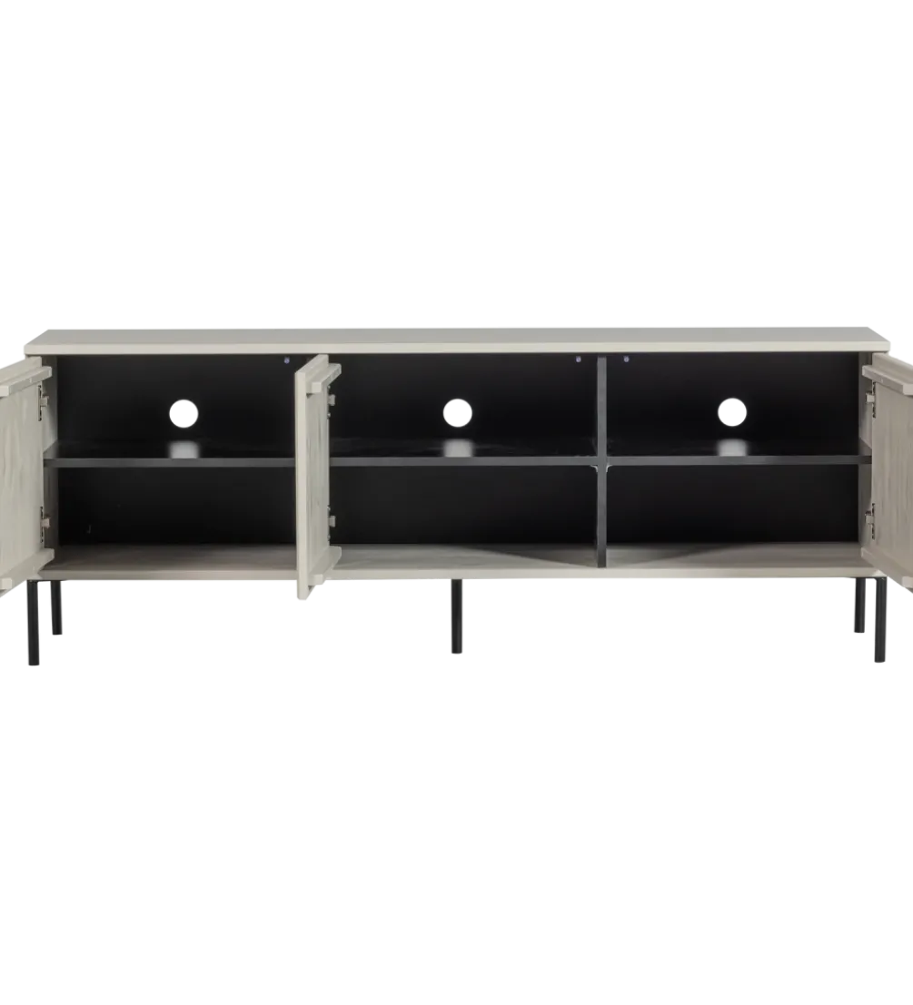 Stolik pod TV NEW GRAVURE 150 cm drewno sosny dust