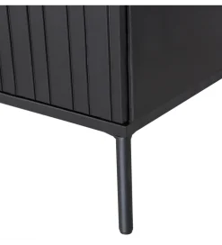 Stolik pod TV NEW GRAVURE 100 cm drewno sosny czarny