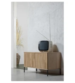 Stolik pod TV NEW GRAVURE 100 cm drewno dębu naturalny