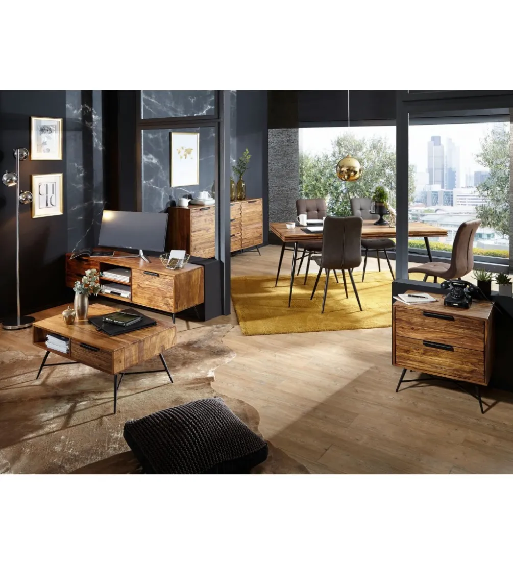 Stolik pod Tv NISHAN 160 cm drewno sheesham