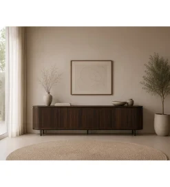 Stolik pod TV NOORK 210 cm w kolorze orzechowym
