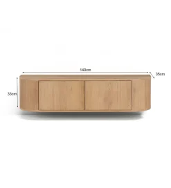 Stolik pod TV NOVERO ZWEVEND 140 cm naturalny