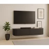 Stolik pod TV NOVERO ZWEVEND 140 cm czarny