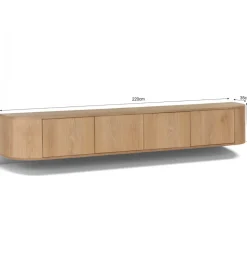 Stolik pod TV NOVERO ZWEVEND 220 cm naturalny