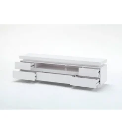 Stolik pod TV OCEAN 175 cm biały z oświetleniem