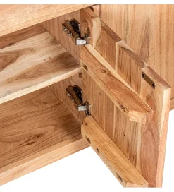 Stolik pod TV OHALDA 140 cm drewno akacja