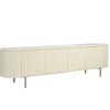 Stolik pod TV PATOU 210 cm jasnobeżowy drewno mango