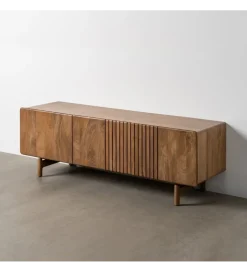 Stolik pod TV PERSOTON 160 cm drewno mango