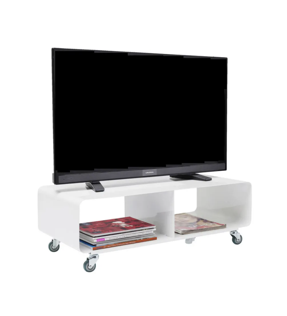 Stolik pod TV PORTABLE 90 cm biały
