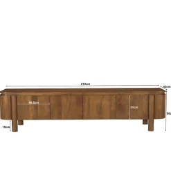 Stolik pod TV SALANO 210 cm drewno mango naturalna