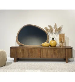 Stolik pod TV SALANO 210 cm drewno mango naturalna