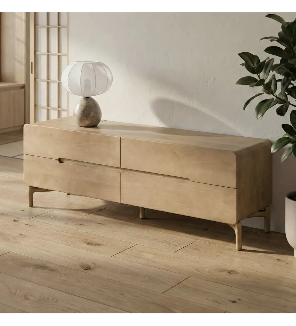 Stolik pod TV SELVADE 160 cm drewno mango