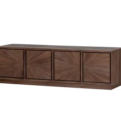 Stolik pod TV SUN 150 cm drewno teak brązowy