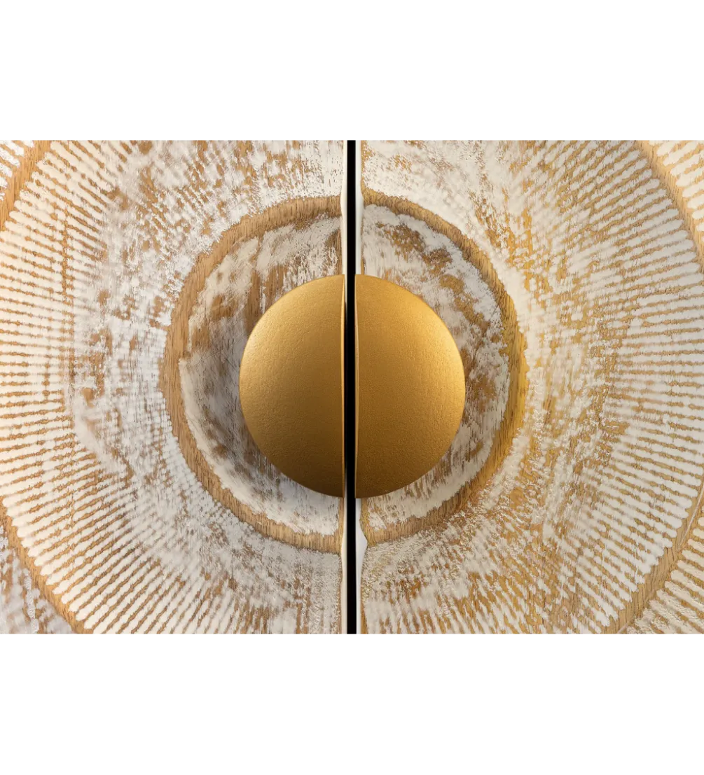 Stolik pod TV SWEET GOLDEN SUNSET 180 cm drewno mango biała