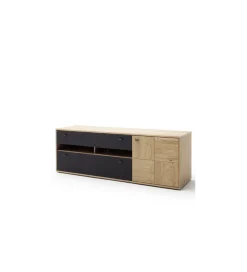 Stolik pod TV VALENCIA 184 cm antracytowo naturalny