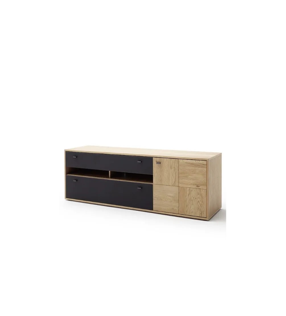 Stolik pod TV VALENCIA 184 cm antracytowo naturalny