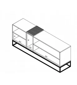 Stolik pod TV VANTA 160 cm antracytowy