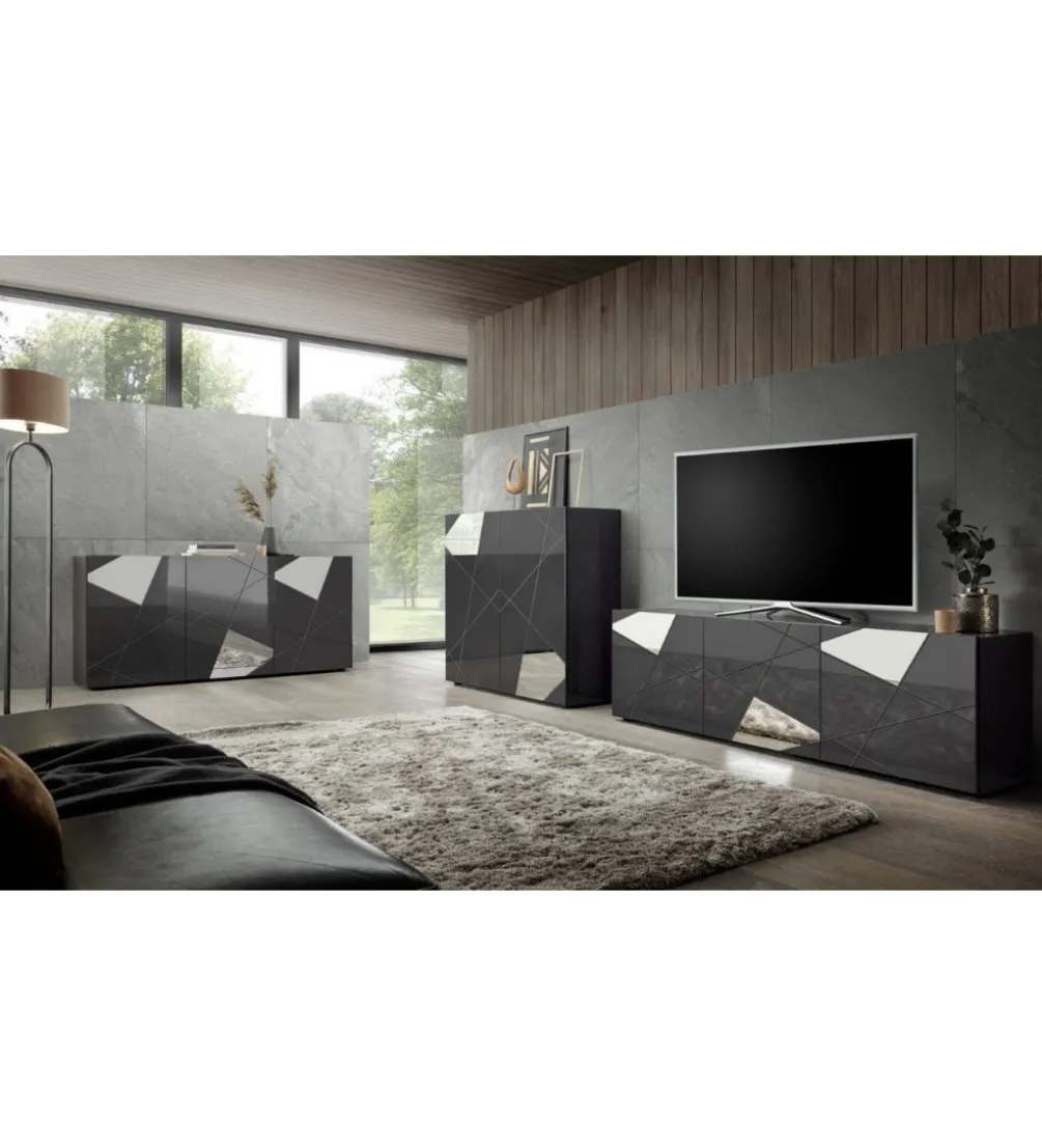 Stolik pod TV VITTORIA 181 cm antracytowy