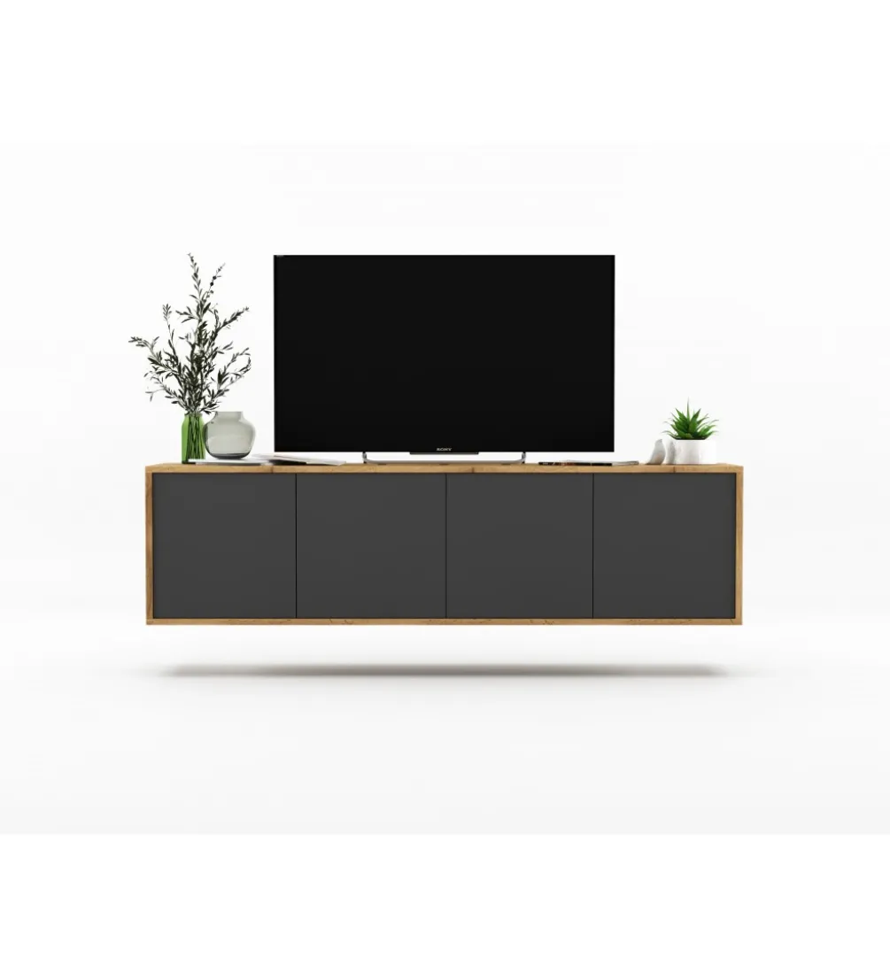 Stolik pod Tv wiszący Apollo B 150 cm antracytowy