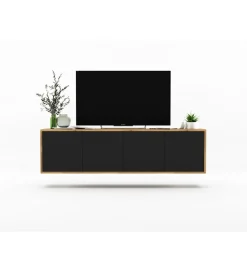 Stolik pod Tv wiszący Apollo B 150 cm czarny