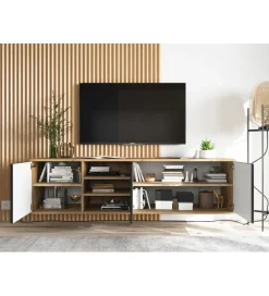Stolik Pod Tv wiszący Apollo 150 Cm Czarny