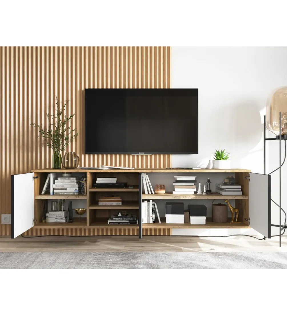 Stolik Pod Tv wiszący Apollo 150 Cm Czarny