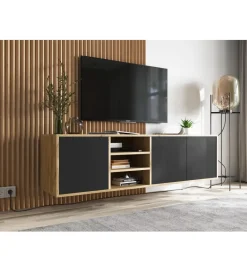 Stolik Pod Tv wiszący Apollo 150 Cm Czarny