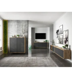 Stolik Pod Tv wiszący Apollo 150 Cm antracytowy