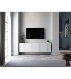 Stolik pod TV wiszący ELPIS 150 cm biały