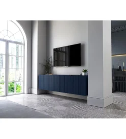 Stolik pod TV wiszący ELPIS 150 cm granatowy