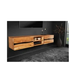 Stolik pod Tv wiszący EUFRAT Amazonas 160 cm drewno akacja