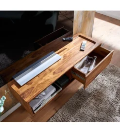 Stolik pod Tv wiszący INDIOS II 108 cm drewno sheesham