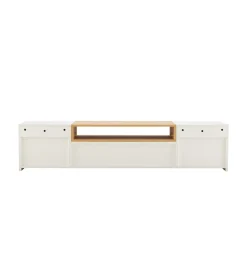 Stolik pod TV wiszący LOFT 160 cm biało naturalna