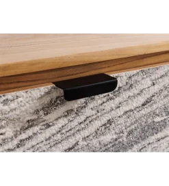 Stolik pod TV wiszący ORGANIC 160 cm drewno akacja kolor kamienia