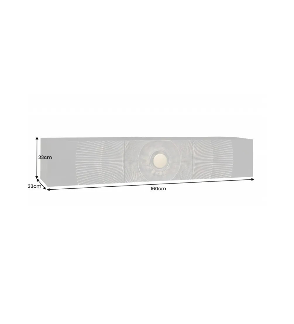 Stolik pod TV wiszący SWEET GOLDEN SUNSET 160 cm drewno mango