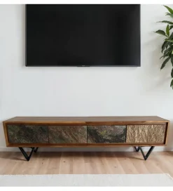Stolik pod TV WOHNLING 160 cm drewno sheesham
