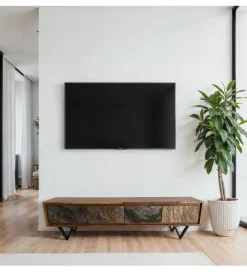 Stolik pod TV WOHNLING 160 cm drewno sheesham