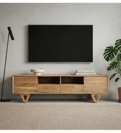 Stolik pod TV WOHNLING 160 cm drewno akacja