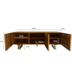 Stolik pod TV WOHNLING 160 cm drewno akacja
