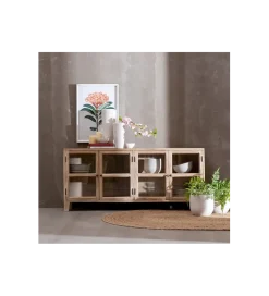 Stolik TV Witryna Iron Craft II160 cm drewno mango