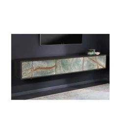 Stolik wiszący pod TV MONTANAS 160 cm drewno akacja