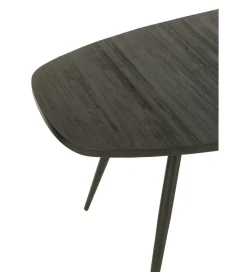Stół owalny ZAMBIA 200 cm drewno teak czarny
