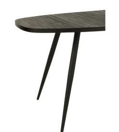 Stół owalny ZAMBIA 200 cm drewno teak czarny