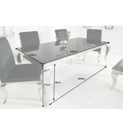 Stół OXANA Modern Barock 200 cm czarny
