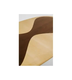 Stół PETAL 150 x 90 cm naturalny czarny