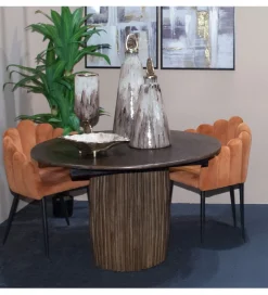 Stół RACTA 120 cm drewno mango brązowy